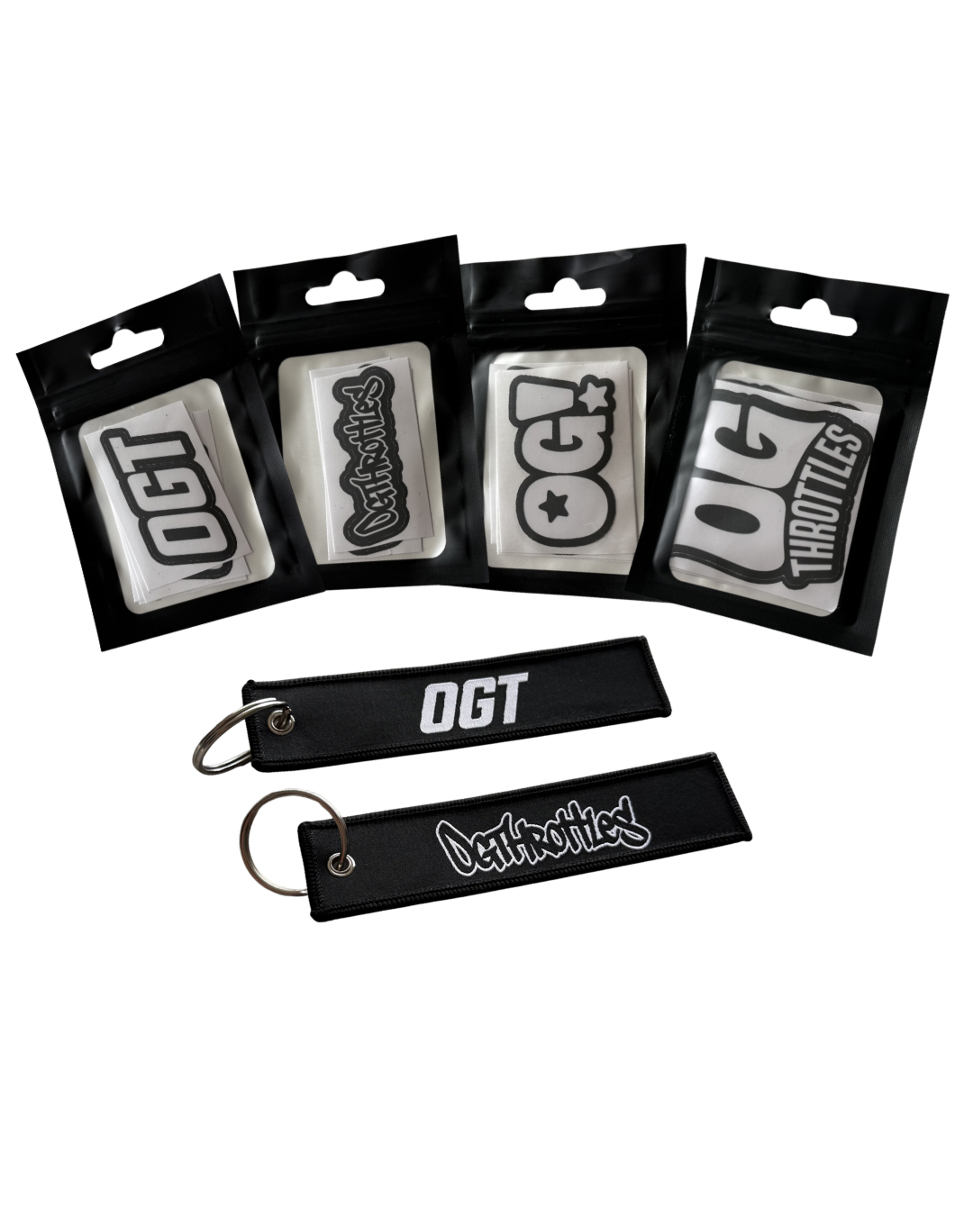 ogthrottles™ Keychain and Sticker Pack